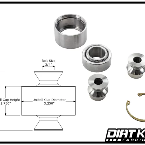 Dirt King Fabrication 1 1/2″ Uniball Kit for 3/4″ Bolt x 3.575″ Width DK-12380175-K1