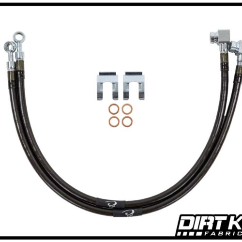 Dirt King Fabrication Brake Lines | 10mm Banjo x 3/8″-24 90 Deg FIF DK-231323K-GY