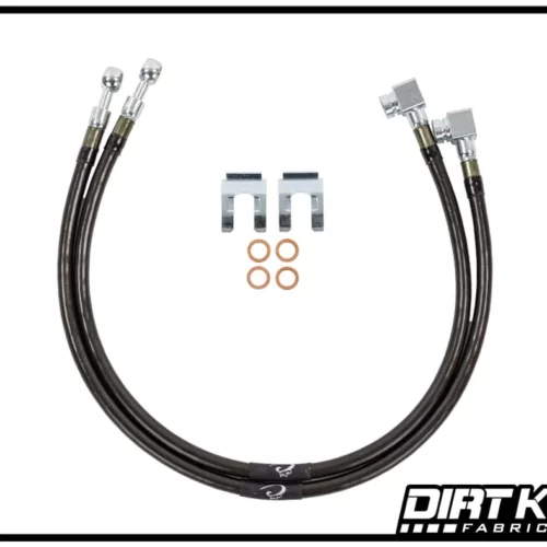 Dirt King Fabrication Brake Lines | 10mm Banjo x 3/8″-24 90 Deg FIF DK-231325K-GY