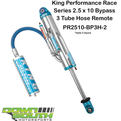 King Shocks Performance Race 2.5 x 10 Bypass 3 Tube Hose Remote STYLE 2 – PR2510-BP3H-2