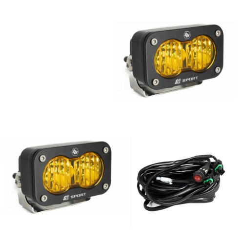 Baja Designs S2 Sport Black LED Auxiliary Light Pod – Driving/ Combo / Clear Lens (Pair) 547803